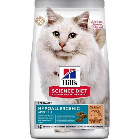 Hill's Hypo-Allergenic Yumurta ve Böcek Proteinli 7 kg Yetişkin Kedi Maması