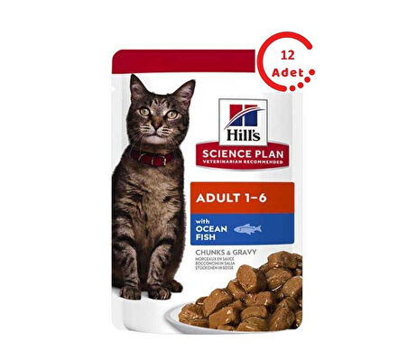Hills Gravy Okyanus Balıklı Yetişkin Kedi Konservesi 85 Gr x 12 Adet