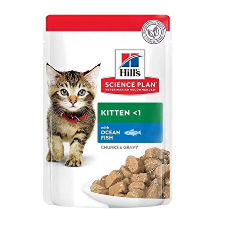 Hill's Chunks İn Gravy Kitten Okyanus Balıklı Yavru Kedi Konsaerve Maması 85 Gr 6'lı