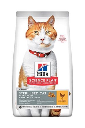 Hill's Young Sterilised Tavuklu Kısırlaştırılmış Kedi Maması 1.5 Kg