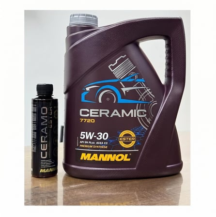 2025 5W30 Ceramic Katkılı Motor Yağı 5L ve Ceramo Ester 50.000 KM Kalıcı Ultra Performans Katkısı