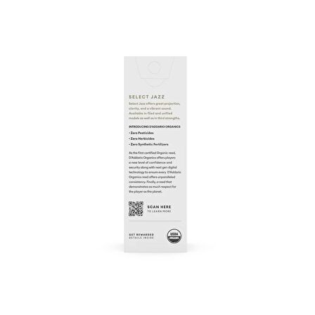 D'addario Woodwinds Organic Select Jazz Tenor Saksafon Kamışı No:3 Soft