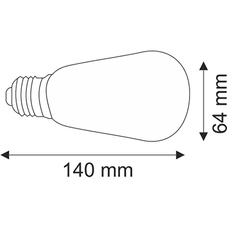 Helios Opto 6w Rustik Armut Günışığı Led Ampül HS 2064