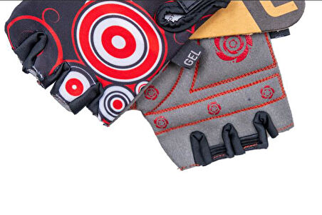 Bike Sky RAPTOR - Çocuk Eldiveni - Silikon Jelli - Kırmızı S beden 