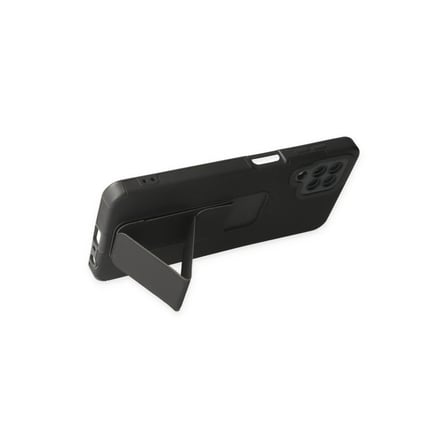 Samsung Galaxy A22 Kılıf Mega Standlı Silikon - Siyah