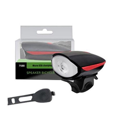 Bike Sky  Xml-T6 LED 1200 Mah Su Geçirmez Far Kornalı Bisiklet Feneri