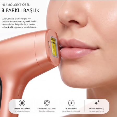 Robx A05 Ipl 3 Milyon Atım Akıllı Cilt Tanıma Ultra Seri Atım 3 Başlık Bay&Kadın Cihazı