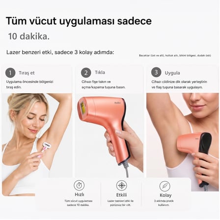 Robx A05 Ipl 3 Milyon Atım Akıllı Cilt Tanıma Ultra Seri Atım 3 Başlık Bay&Kadın Cihazı