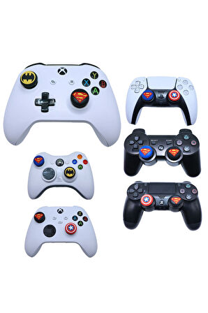 Desenli Ps5/ps4/ps3 Analog Koruyucu Silikon Pad-spider Man