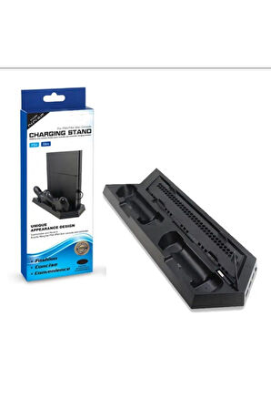 Ps4 FAT/Ps4 Slim/Ps4 PRO Uyumlu Soğutucu Fan Joystick Şarj Dikey Stand
