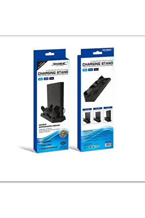 Ps4 FAT/Ps4 Slim/Ps4 PRO Uyumlu Soğutucu Fan Joystick Şarj Dikey Stand