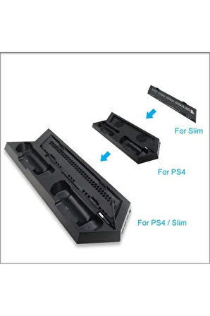 Ps4 FAT/Ps4 Slim/Ps4 PRO Uyumlu Soğutucu Fan Joystick Şarj Dikey Stand