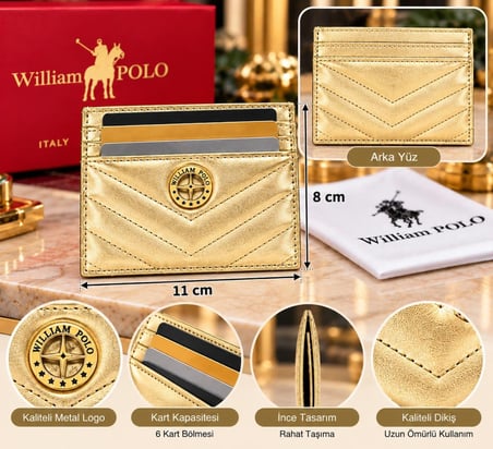 WİLLİAMPOLO Anka Hakiki Deri Unisex Kartlık-İnce Tasarım 
