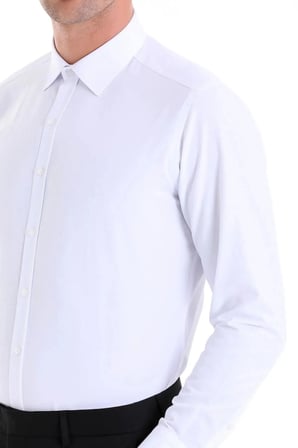 Slimfit Dar Kesim Düz Takım Elbise Gömleği