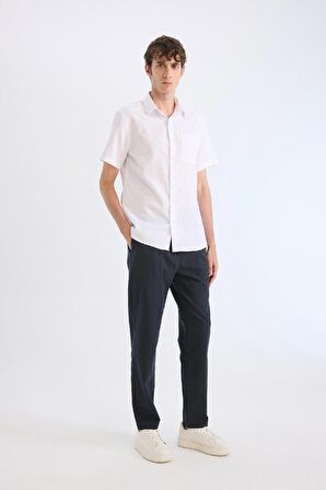DeFacto Keten Görünümlü Yazlık Jogger Pantolon Pamuklu Dar Paça Beli Bağcıklı Lastikli Cepli Z6475AZ25SPAR190