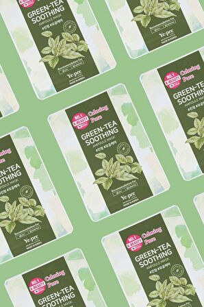 Green Tea Soothing Ampoule Mask Yeşil Çay Özlü Sebum Dengeleyici Nemlendirici Yüz Maskesi Kore 23ml