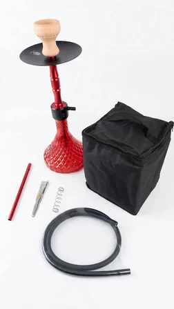 Nargile Takımı Taşıma Çantalı Orta Boy Kilitli Sistem Tam Set  ( Çantalı Nargile Seti ) 