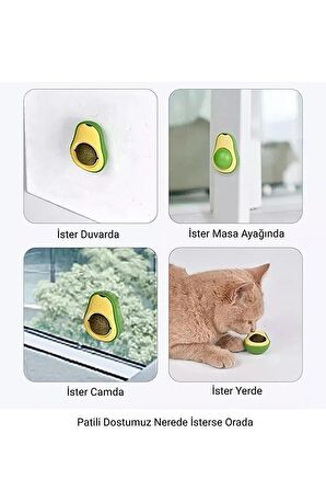 Doğal Catnipli Yenilebilir Kedi Nanesi Otu Oyun Topu Oyuncağı Top Oyuncak Kedi Yalama Topu