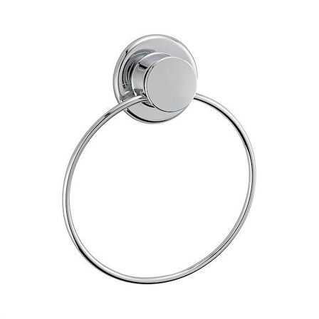 By Nevser® Arkası Yapışkanlı Yuvarlak Metal Havluluk Askısı Aparatı