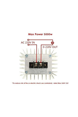 Electroon Ac 220v 5000w Motor Dimmer Hız Kontrol Kartı