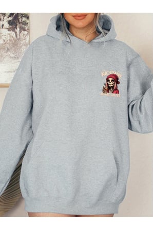 Unisex NıghtMare Baskılı kapüşonlu Sweatshirt
