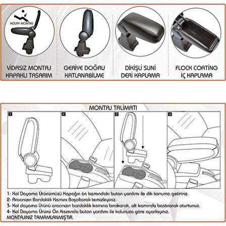 OPEL ASTRA H ARACA ÖZEL KOL DAYAMA VİDASIZ KOLÇAK 2004 2005 2006 2007