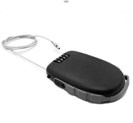 Knmaster Motosiklet Kaskı Kilidi + Knmaster Karbon Çanta Hediyeli Esnek Kablo ve Üst Düzey Koruma