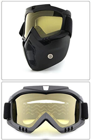 JET KASK MASKESİ SARI