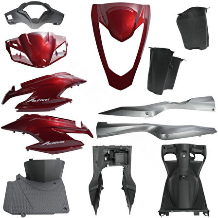 KAPORTA SET [BORDO] [YENİ MODEL] HONDA ACTIVA S