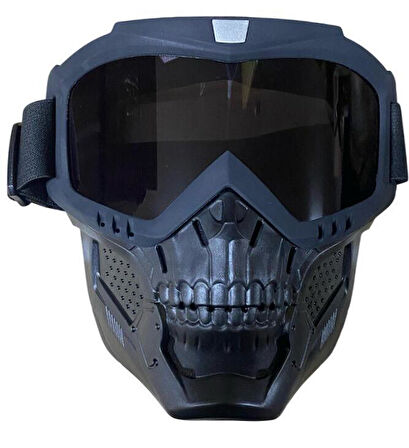 JET KASK MASKESİ ŞEFFAF KURU KAFA