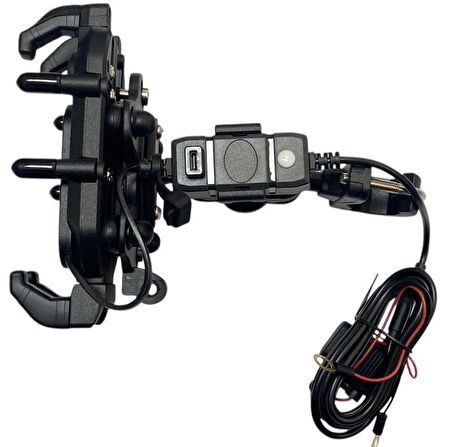 NERO - ( ŞARJLI W-707 ) AYNA BAĞLANTILI TELEFON TUTUCU (TİTREŞİM MODÜLLÜ)