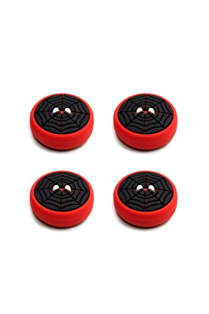 Desenli Sony Ps5/ps4/ps3 Analog Koruyucu Silikon Pad-spider Man