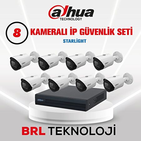 Dahua 8 Kameralı 2 Mp Ip Güvenlik Kamera Seti