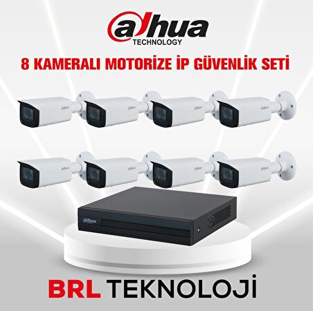 Dahua 8 Kameralı 2 MP Motorize Ip Güvenlik Kamera Seti