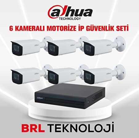 Dahua 6 Kameralı 2 MP Motorize Ip Güvenlik Kamera Seti