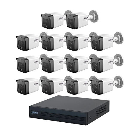 Dahua 14 Kameralı 2 Mp Sesli İp Güvenlik Kamera Seti IPC-HFW1230TC1-SA