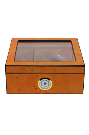 PremiumQuality Reina Taba Desenli Sedir Humidor Puro Kutusu