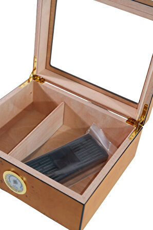 PremiumQuality Reina Taba Desenli Sedir Humidor Puro Kutusu
