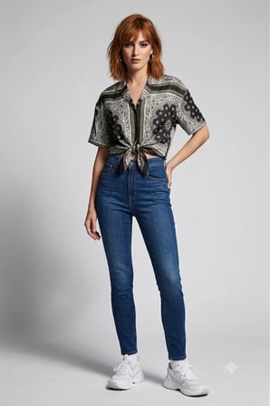 Kadın 721 Yüksel Bel Skinny Fit Kadın Jean Pantolon-0421 Lacivert / 25/30