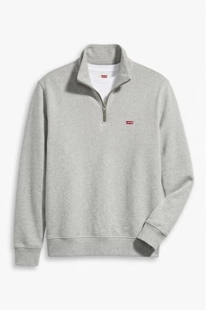 Original Housemark Quarter-Zip Sweatshirt-gri-- Gri / 2XL