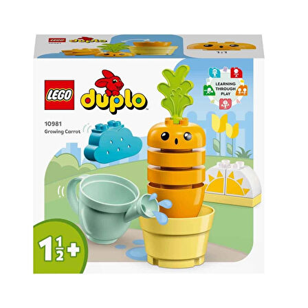 Duplo İlk Büyüyen Havucum 10981-18 Ay Ve Üzeri Küçük Çocuklar İçin Eğitici Oyuncak Yapım Seti