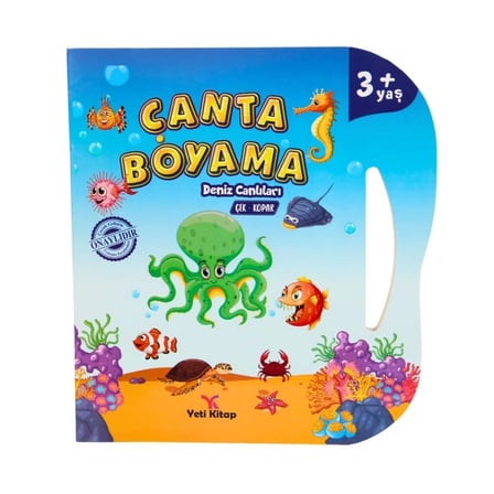 Çanta Kitap Boyama Kitabı Deniz Canlıları