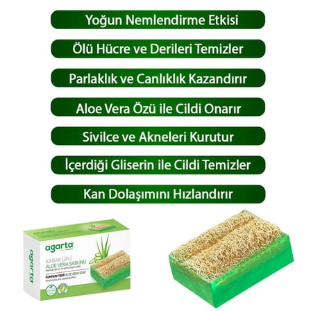 Kabak Lifli Aloe Vera Sabunu 125 Gr