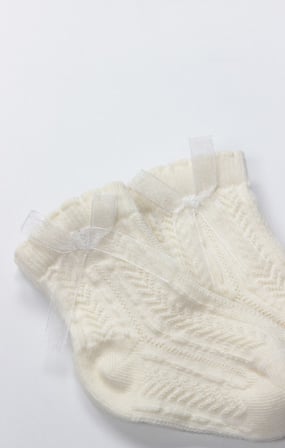 Fiyonklu Penye Soket Çorap 2li 10150 Naturel