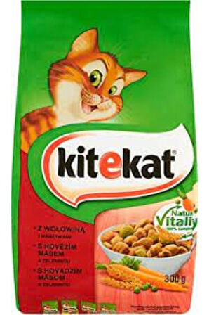 Kitekat Biftek & Sebzeli Kuru Mama 300 Gr *14'lü