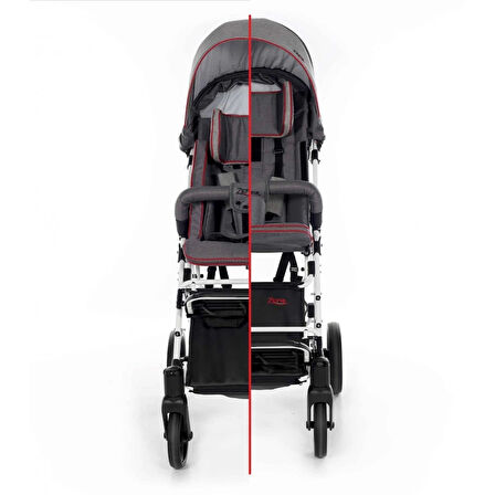 Mywam Zefir Engelli Çocuk Puseti | Hafif ve Katlanabilir Tasarım, Ayarlanabilir Sırtlık-Ayaklık, Dolgu Tekerli, Full Destekli Puseti