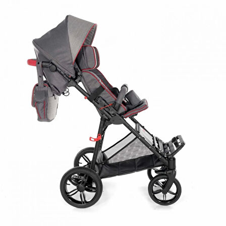 Mywam Zefir Engelli Çocuk Puseti | Hafif ve Katlanabilir Tasarım, Ayarlanabilir Sırtlık-Ayaklık, Dolgu Tekerli, Full Destekli Puseti