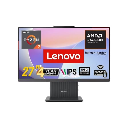 Lenovo ıdeacentre Aıo 27ARR9 Amd Ryzen 7-7735HS 16GB 512GB SSD Windows 11 Pro 27" Fhd Siyah All In One Bilgisayar 