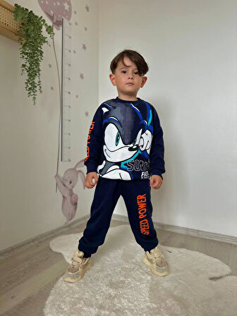 Cg Kids Sonic 3 Iplik Erkek Çocuk Alt Üst Süper Tarz Takım