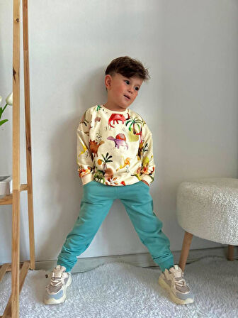 Renk Uyumu Baskısı Ile Göz Alıcı Erkek Eşofman Takım